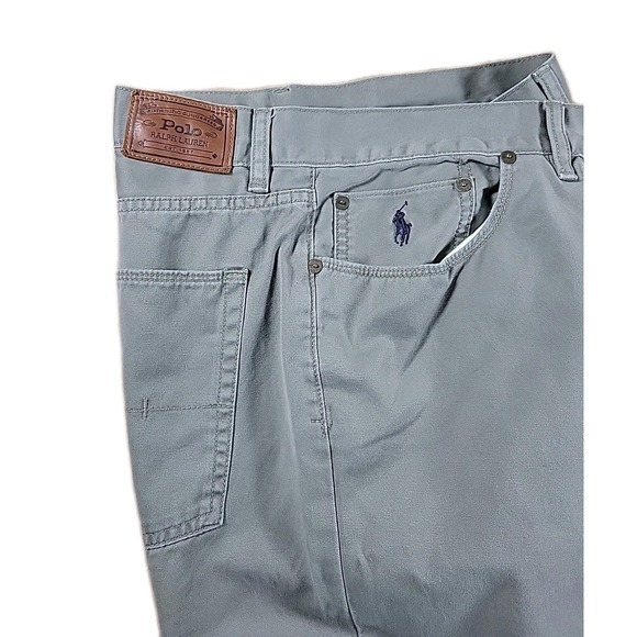 Polo Ralph Lauren Pants Mens 38X34 Olive Authentic Dungarees Straight Fit Jeans - Picture 1 of 7